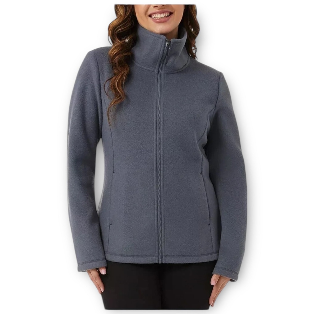 NWT 32 Degrees Heavyweight Brushed Faux-Wool Zip Jacket XS